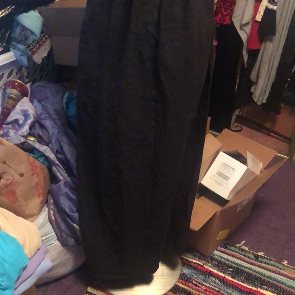 Pretty Black Long Tube Dress Size Large - Picture 4 of 8